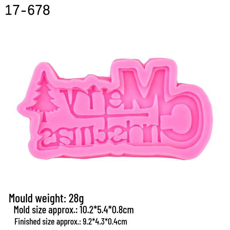 Multi-Language Merry Christmas Silicone Molds for Fondant, Cake, Chocolate & Clay