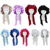 Girls Four Seasons Polyester Satin Sleeping Cap for Women,Silky Bonnet Sleep Hat for Head Wrap Night Elastic Band Headsc