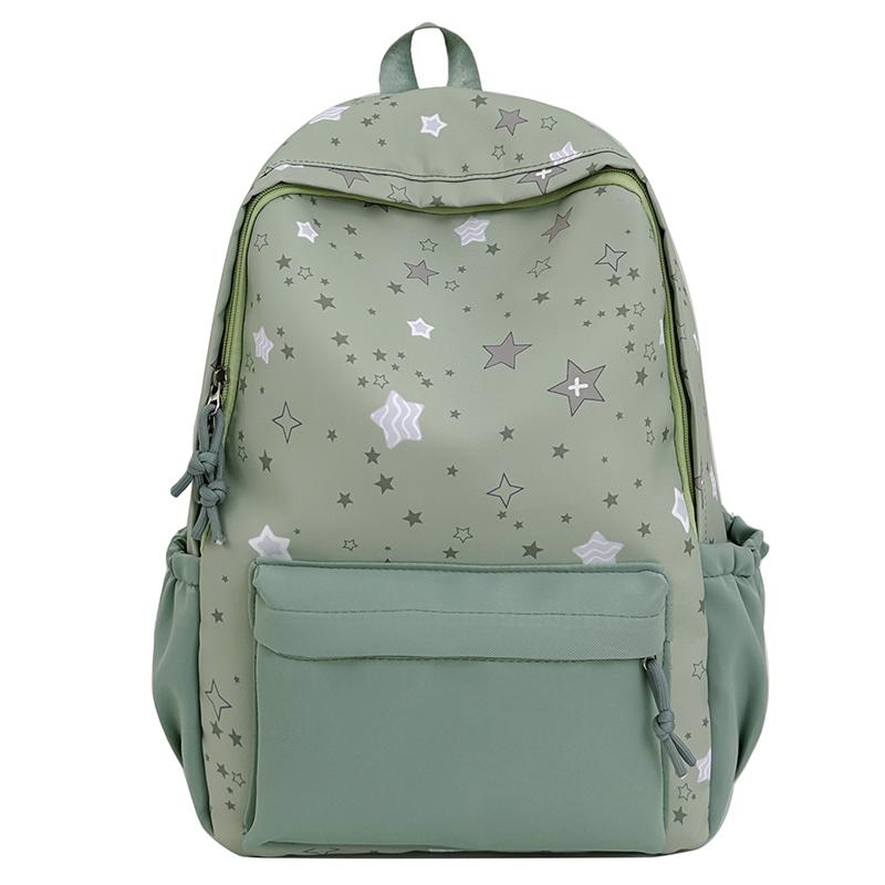 

Student Schoolbag Star Print Backpack Large Capacity Travel Commuter Backpack
