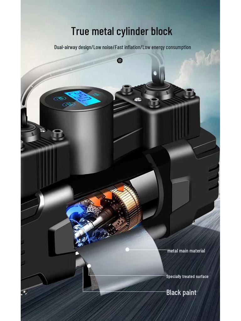 Portable 12V Single Cylinder Electric Car Tire Air Pump