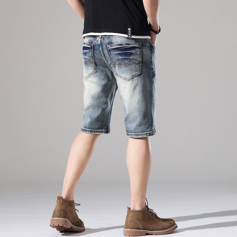 

Потертые Ретро Старые Джинсовые Шорты Мужские Прямые Пятиточечные Брюки Корейская Версия 5-точечные Средние Брюки 38