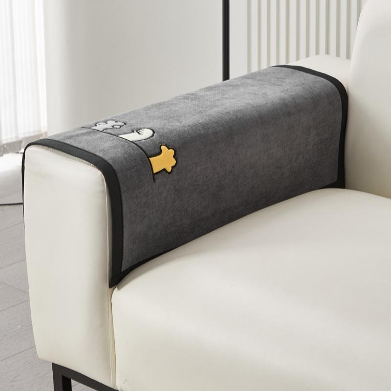 Soft Chenille Embroidery Four Season Universal Sofa Towel, L-shaped Sectional Anti-slip Sofa Cover for Living Room