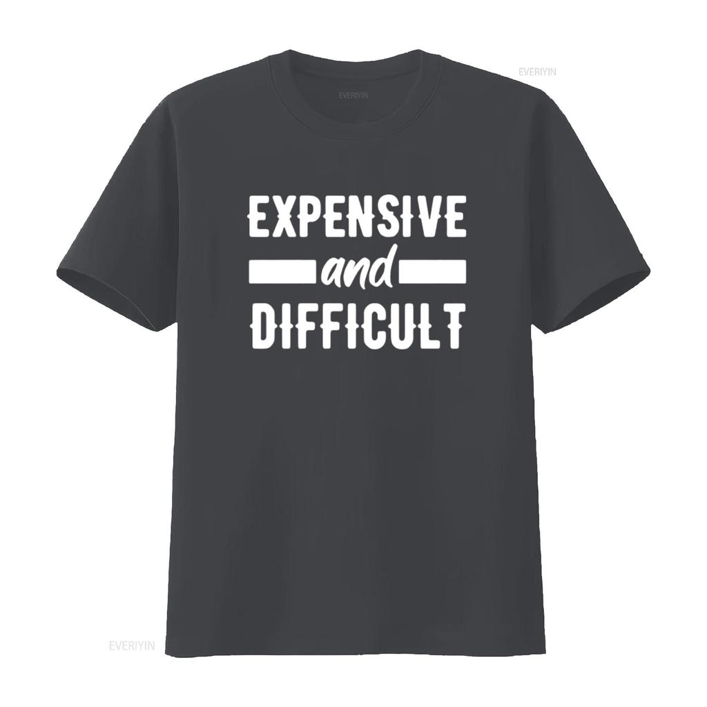 Expensive and DifficulT T Shirt for Women Novelty Cute  Top vintage Washed graphic Top For Everyday Wear Soft Stretched