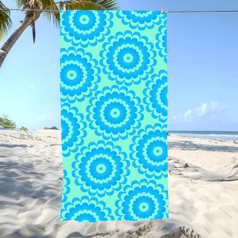 Floral Print Towel Beach Towel Oversized Super Absorbent Soft Swim Beachtowels For Men, Women