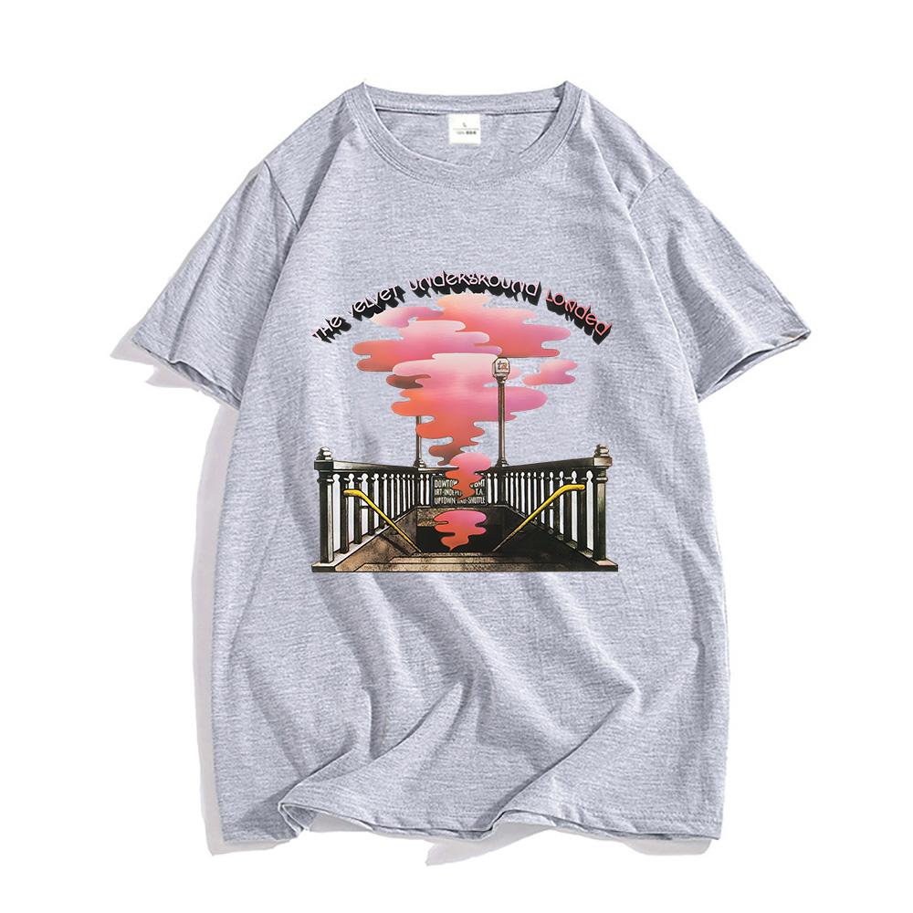 T-Shirts der Rockband The Velvet Underground – Herren-T-Shirts mit U-Bahn-Ausgang-Smog-Motiv – Rundhalsausschnitt