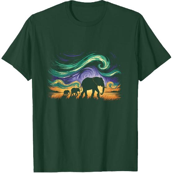 Charmantes Elefanten Modern Art Illustration T-Shirt