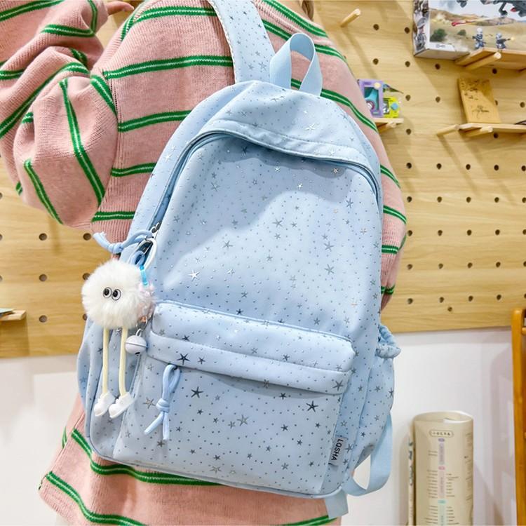 Schoolbag Korean version ins Star schoolbag, simple and high-value high school student large-capacity backpack, college student backpack, travel bag