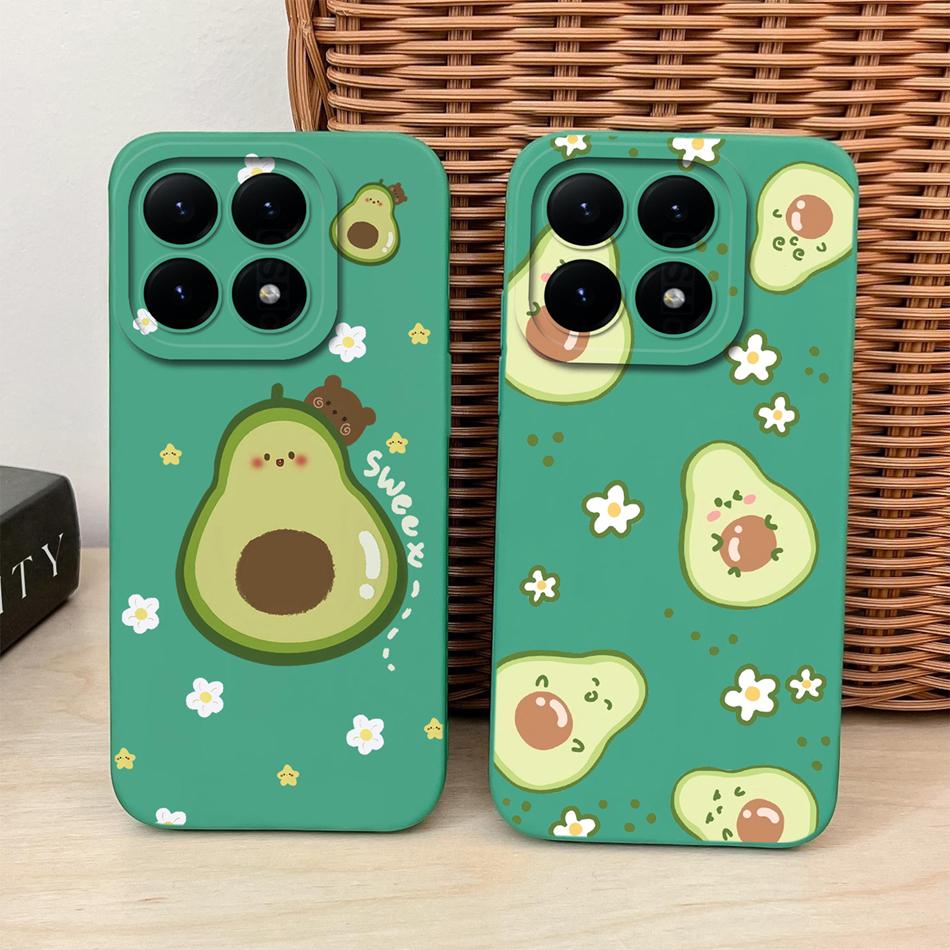 For Xiaomi 15T Pro Case For Xiaomi 17 Pro Max Cartoon Phone Back Cover Full Protection Soft Liquid Silicone Shockproof Bumper