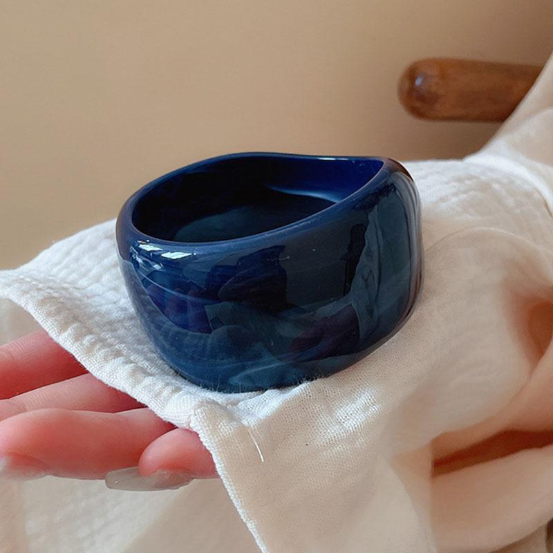 8 Colors Bohemian Irregular Thick Resin Acrylic Bangles for Women Geometric Cuff Wide Bangle Bracelets Men Jewelry Summer