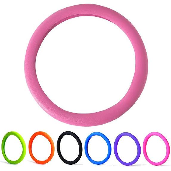 30% Thicker Universal Stretchy Silicone Steering Wheel Cover For 14” 15” 16” Wheels - Anti-Slip Grip & Enhanced Control For Men & Women, All