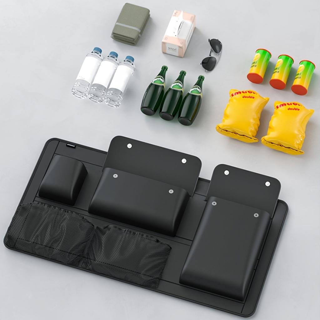 Portable Car Trunk Rear Seat Storage Organizer Multi-Pocket Waterproof PU Leather  Back Seat Storage Bag Universal Trunk Tidying