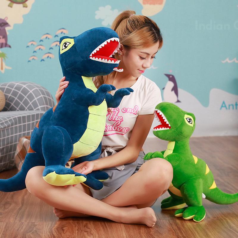 Nový príchod 45-90CM Kreslený Dinosaurus Plyšové Hračky Tyrannosaurus Bábika Roztomilé Vypchaté Zvieratká Deti Deti Narodeninové Darčeky
