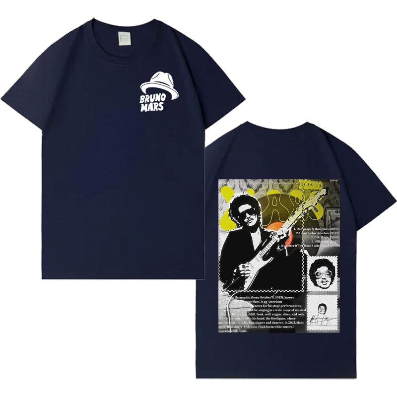 Singer Bruno Mars Trendy Manga GraphicT Shirts Mens Harajuku T Shirt Casual Summer Aesthetic Humor Crewneck Tee Shirt Teenagers