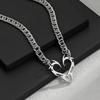 Fashion Sweet Cool Hip Hop Hollow Flame Love Necklace Personality Creative Pendant Accessories Women