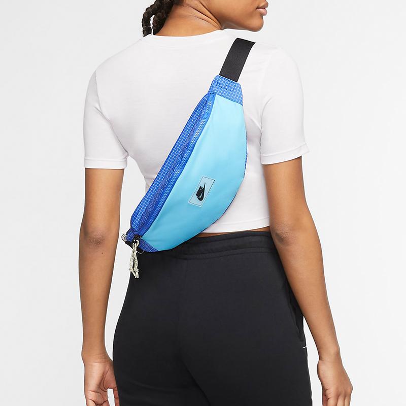 Nike Nylon Crossbody Bag, Fanny Pack Regular Unisex Blue Casual DJ1620-405