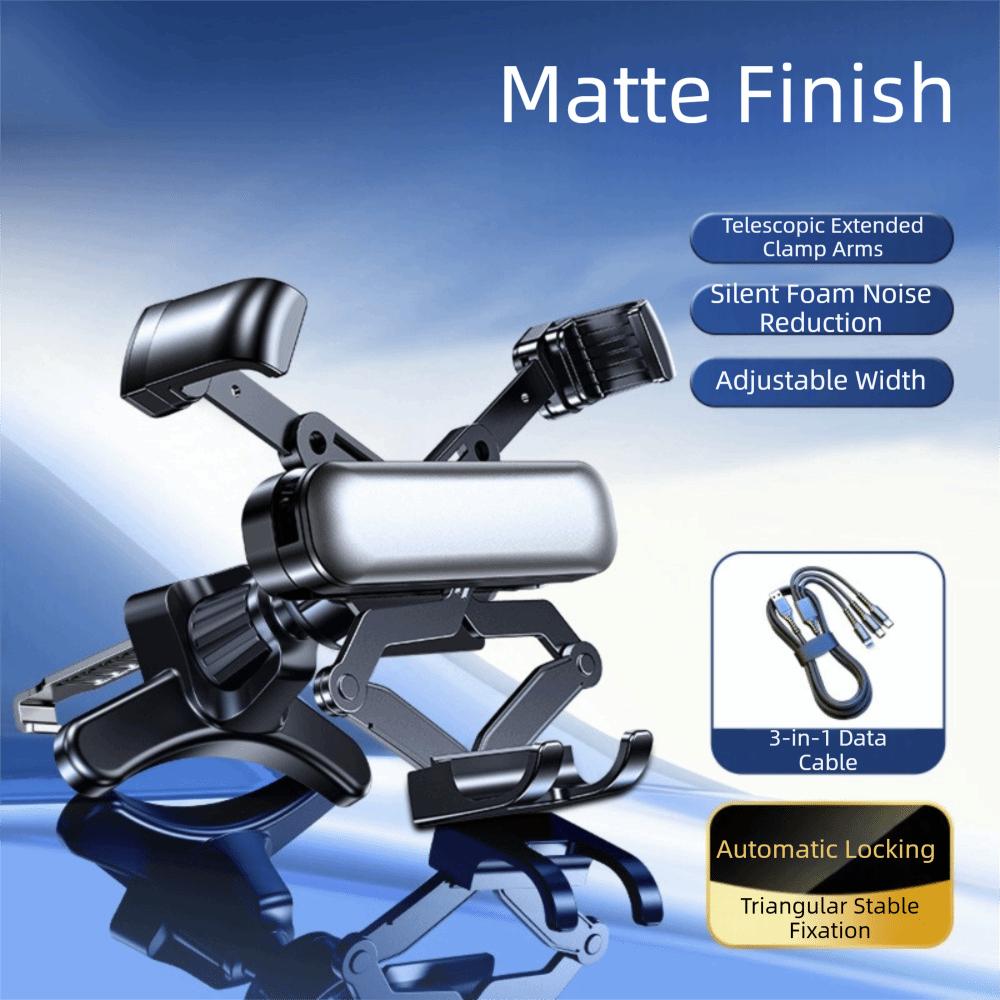 Gravity Retractable Fold-Screen Car Phone Holder Gravity Retractable Car Mount Large Smartphones