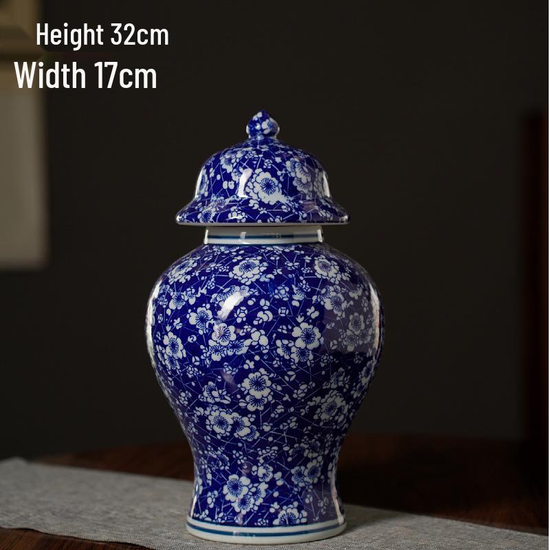 Hand-Painted Blue and White Porcelain Hydroponic Vase