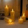 LED Electronic Candle Imitation Swing Acrylic Glass Wax Candle for Christmas, Birthday, Wedding Atmosphere Decoration