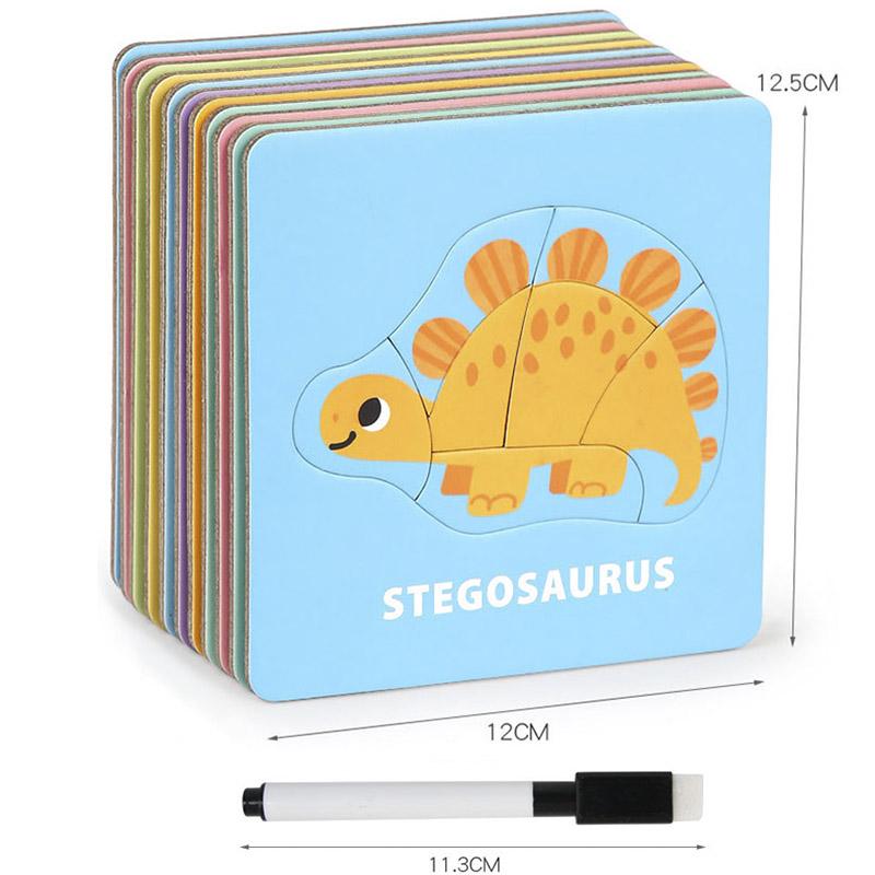 Non-Toxic Children'S Montessori Scene Puzzle Animal Traffic Dinosaur Early Education Cognitive Puzzle Educational Toys For Kids 2-5 Years