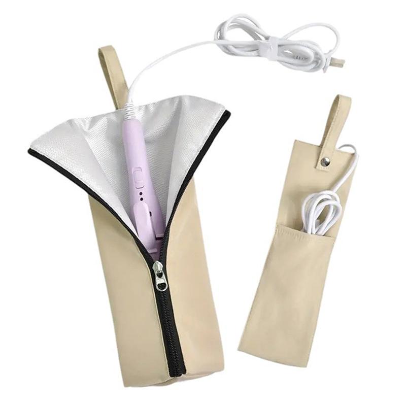Hot Iron Holder,Hair Curling Holder Mat With Zipper,Heat Resistant Travel Bag For Curling Iron,Lightweight Portable Hair Straigh