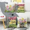 Spring Letter Flower Plant Digital Printing New Home Atmosphere Bedroom Living Room Office Cushions
