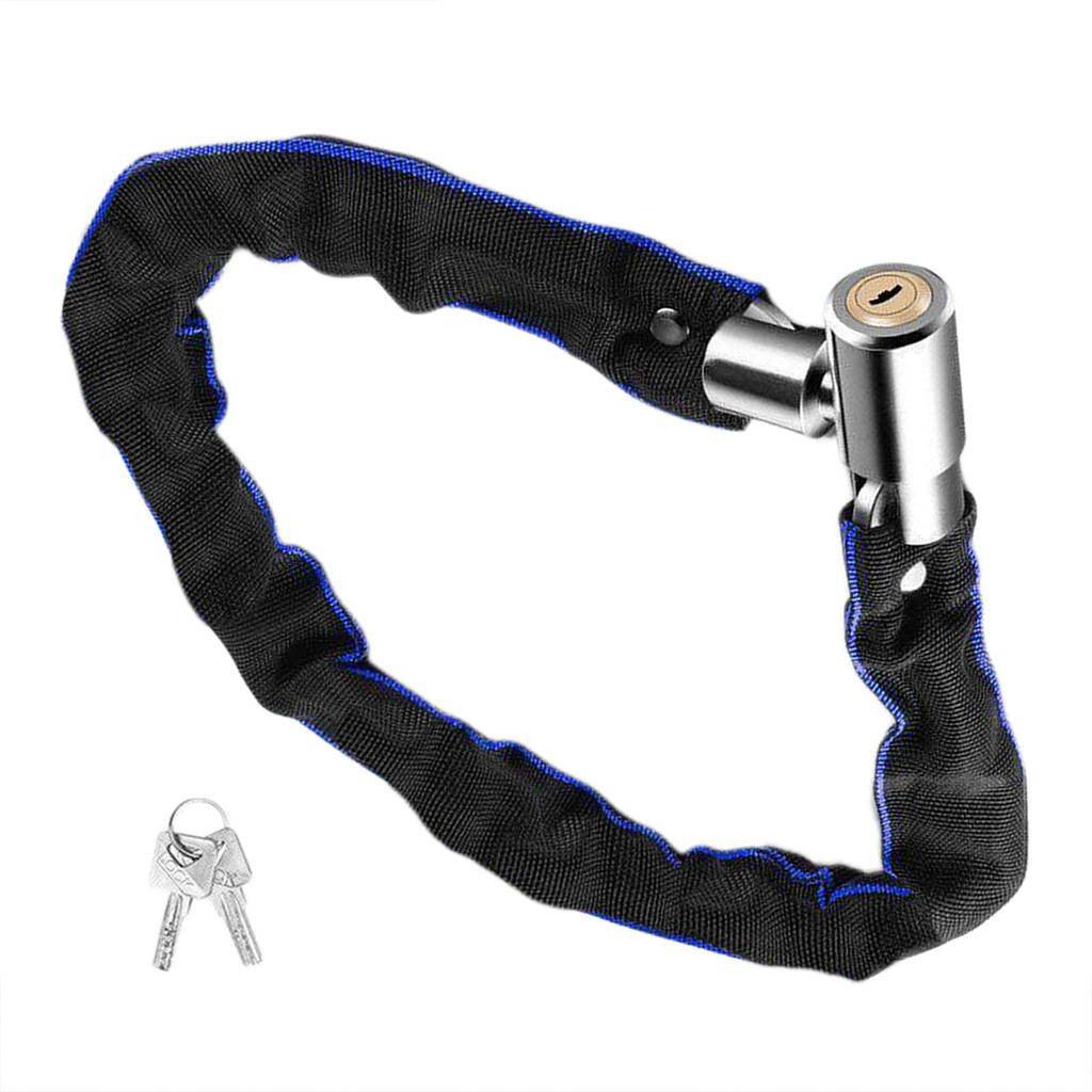 Antitheft Mountain Bike Lock Portable Bike Chain Lock Road Bike Safety Chain Lock With 2 Key for Scooter, Motorcycle
