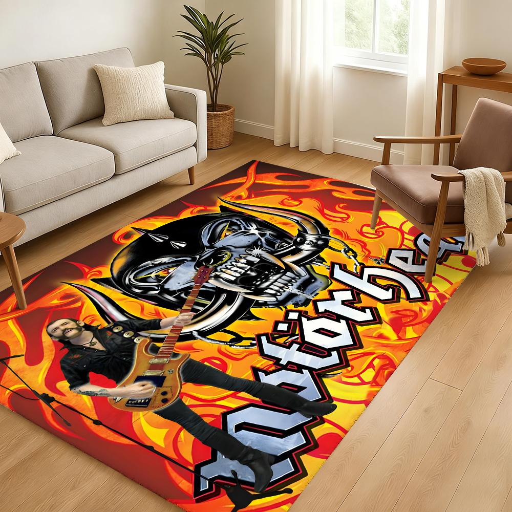 Motorhead Floor Mat Soft Thickened Absorbent Non-Slip Bedroom Living Room Door Mat Home Decor Flannel Rugs