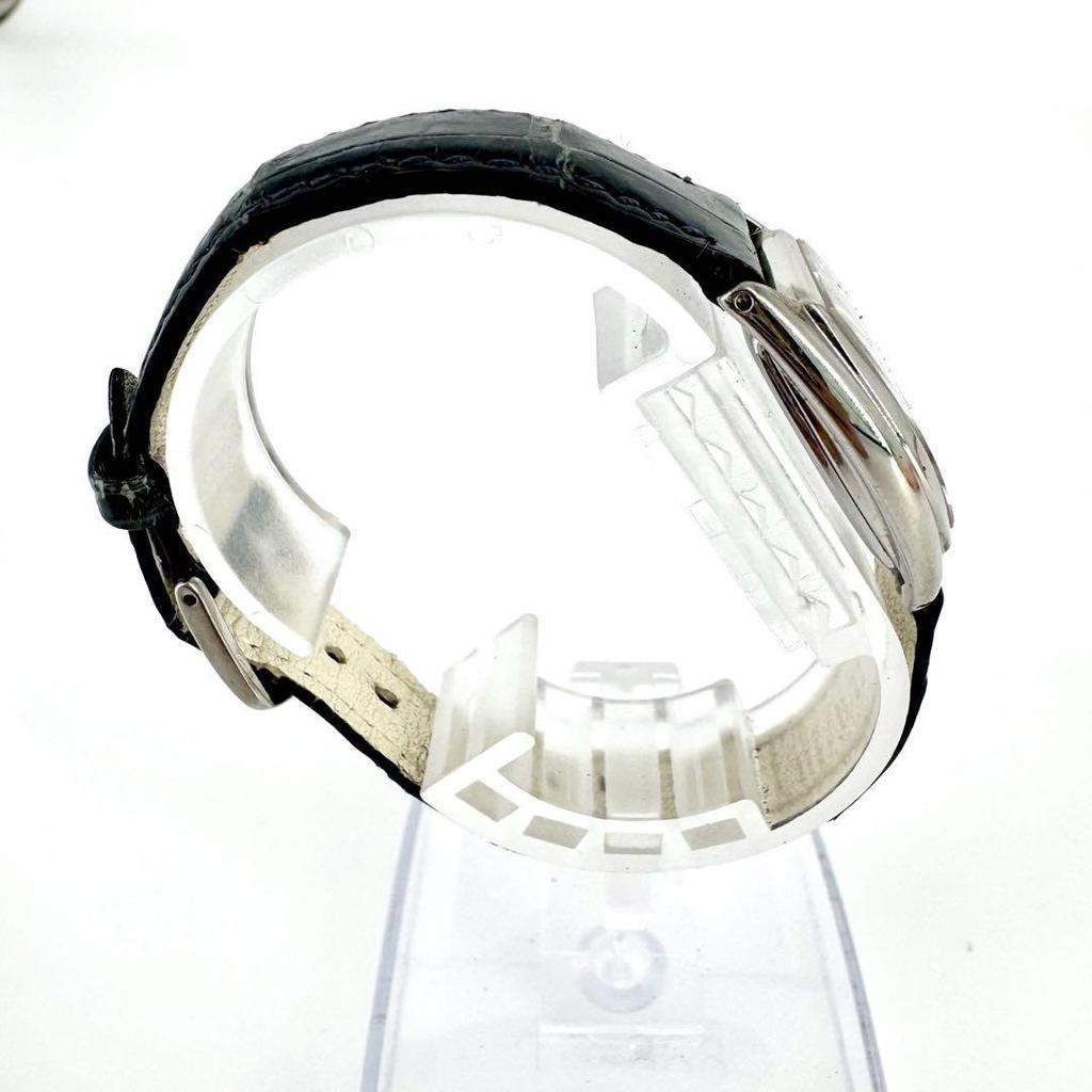 [USED] Rare Battery SEIKO EXCELINE Blue Hands Watch Silver