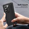 Luxury Leather with Holder Z Fold5 Hinge Protector Case for Samsung Galaxy Z Fold 5 4 5G Case with Glass Screen Protector Cover