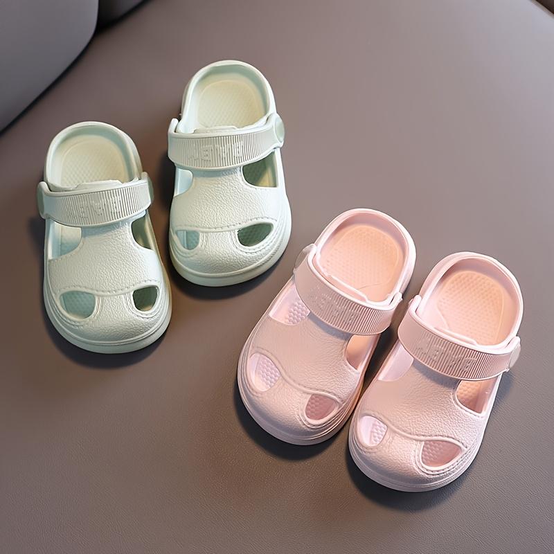 Children Slip-On Sandals Soft EVA Sole Breathable Ventilation Holes Non-Slip Indoor/Outdoor Footwear for Kids Lightweight All-Season Comfort Sandals