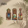 Arte de Parede Estilo Retrô 3 Peças Placa de Madeira Suspensa Tiki Havaiano, Arte Tropical de Surf Costeira, Placa Exquisita de Decoração para Casa Bar Pátio e Feriado