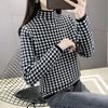 Sweater Base Sweater Women In Autumn and Winter Thickened and Warm a Herringbone Half High Neck Slim Knit Pullover Inside