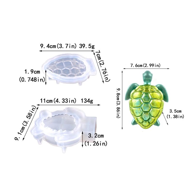 DIY 3D Turtle Storage Box Silicone Mold with Lid Resin Epoxy Casting Mold Handmade Home Desktop Decoration Craft Making