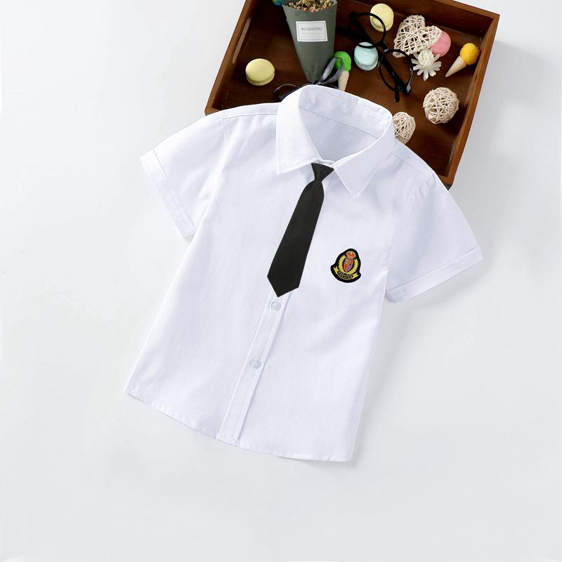 Baby Boys' White Short-Sleeve Performance Summer Shirt