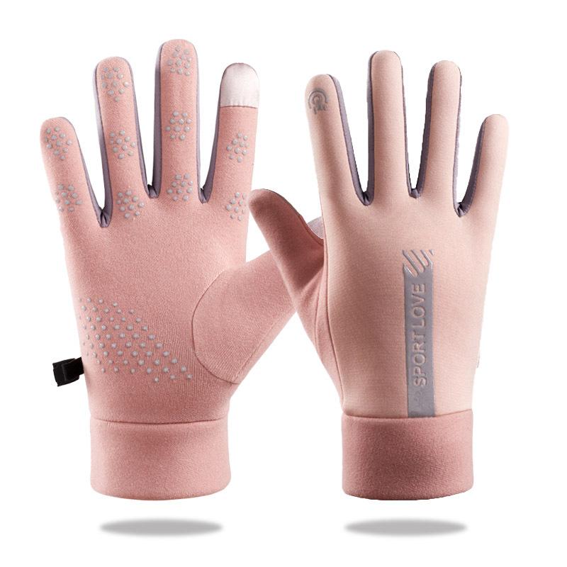 Men and Women Water Proof Wind Proof  Cold Proof Plus Velvet Touch Screen Warm Gloves Couple Cycling Sports Travel Outdoor