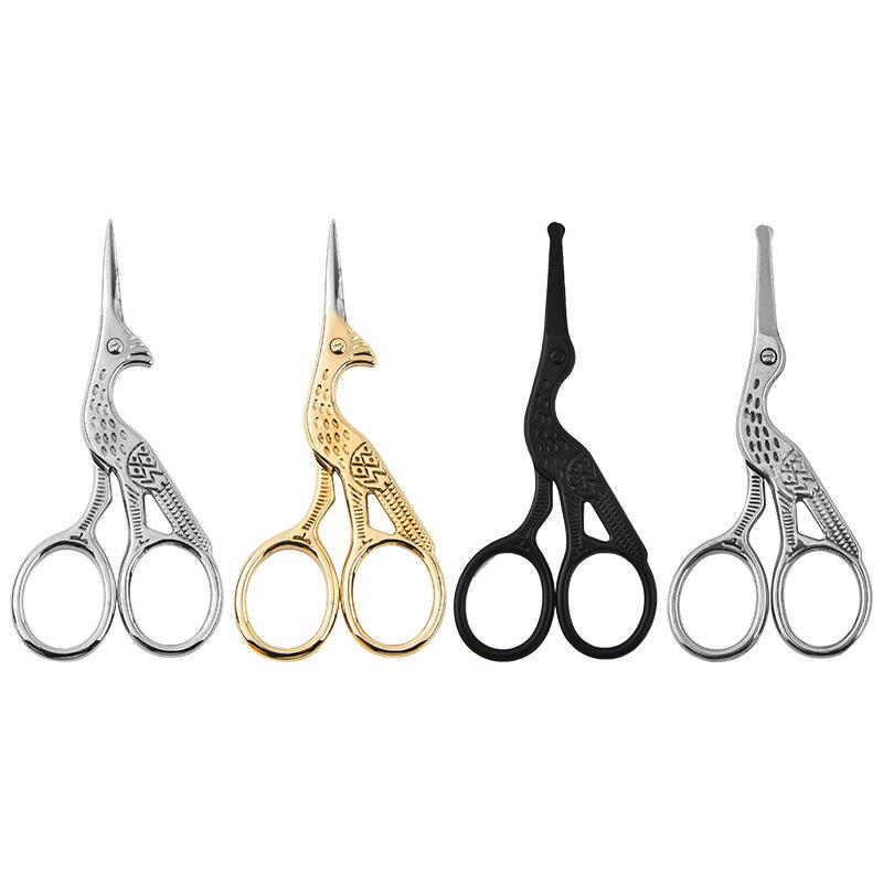 Stainless Steel Eyebrow and Nose Hair Scissors: Rounded Head Trimmer for Beard and Beauty Use