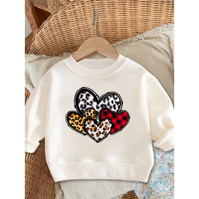 European Size Cute Printed Pattern Baby unisex Comfortable and Simple Round Neck Hoodie 110 белый