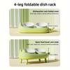 Anti-Spill Cat Shape Design Elevated Pet Double Bowls for Neck Protection