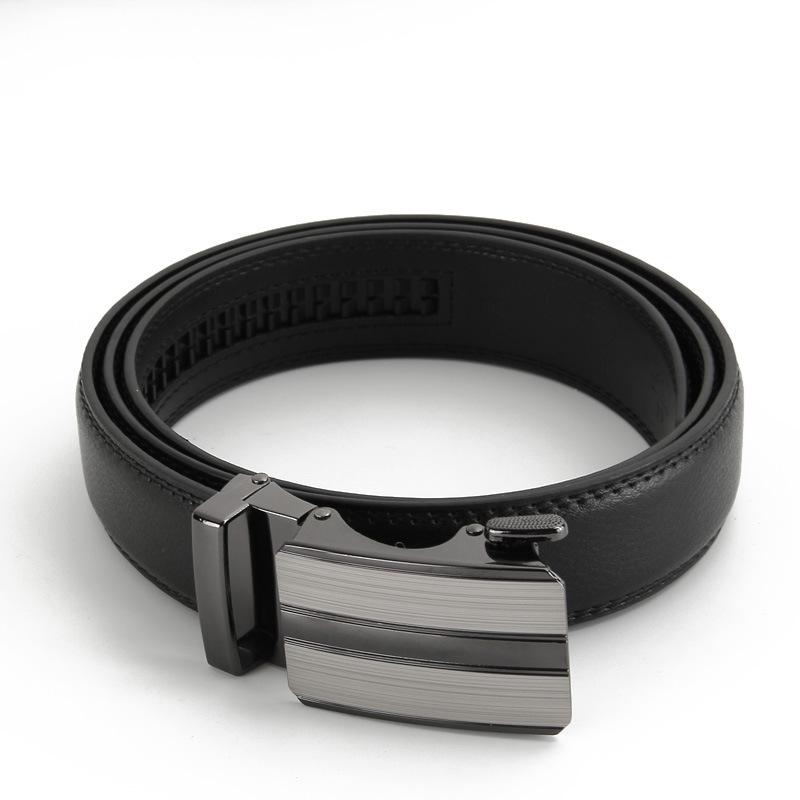 Men's Real Cowhide Belt Automatic Buckle Business and Casual Second Layer Cowhide Men's Waist Belt