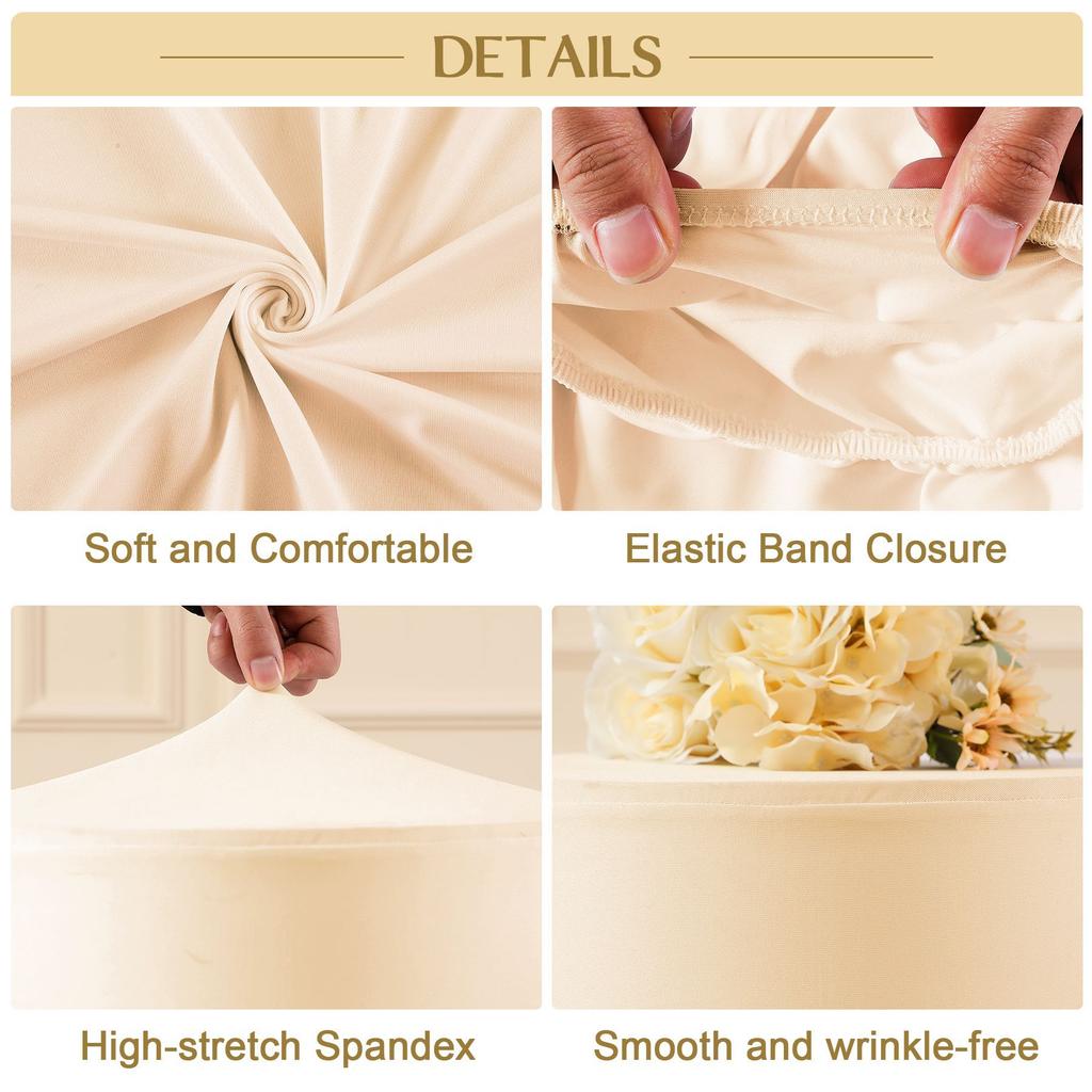 3 st Spandex Cylinder Ståöverdrag för Cylinder Piedestalöverdrag Sockelstativ Pelaröverdrag för Födelsedagsfest Bröllopsrekvisita Dekor