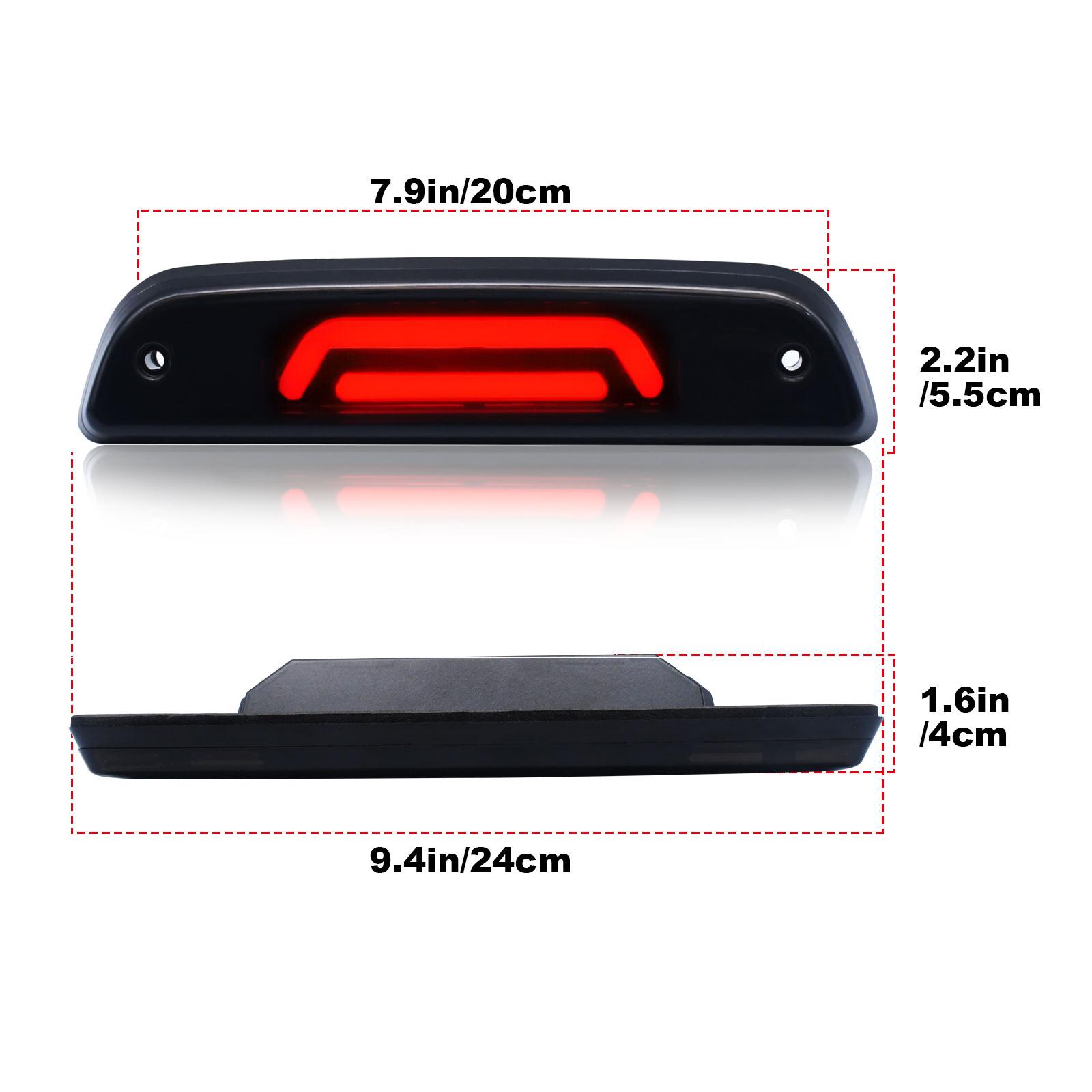 

For Toyota Tacoma 1995-2017 LED Smoke 3rd Third Brake Light Reverse Cargo Light High Mount Pickup Taillight Rear Stop Lights