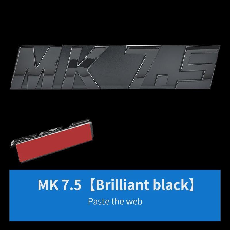 3D ABS Letters MK5 MK6 MK7 MK7.5 Emblem for GOLF Car Grille Bracket Badge Sticker Glossy Black Silver