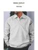 Men's American-Style Heavyweight Hoodie – Casual Lapel, Solid Color, Long Sleeve, for Spring and Autumn.