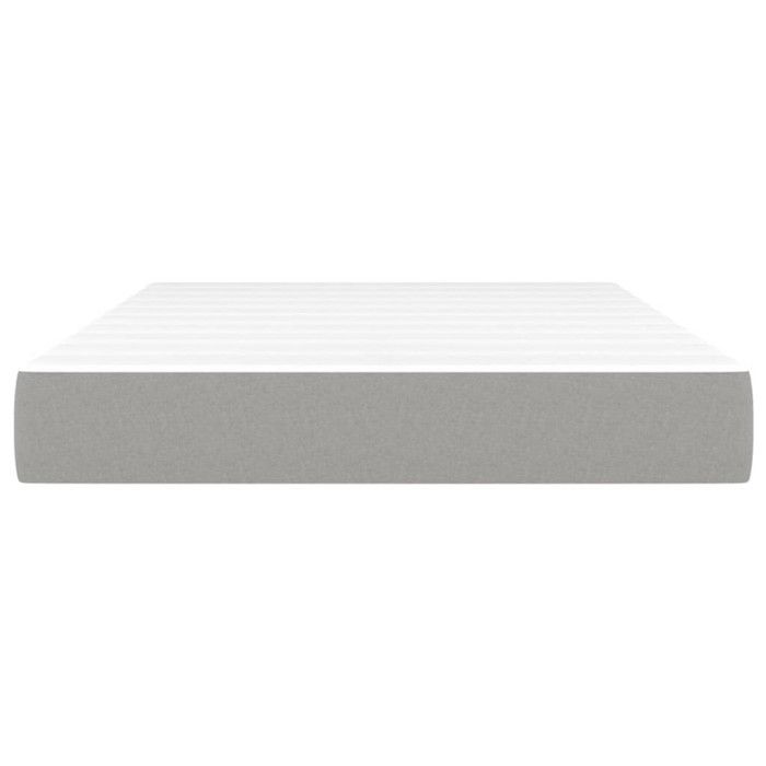 347754 vidaXL Matelas de lit à ressorts ensachés Gris clair 120x200 cm epaisseur 20 cm