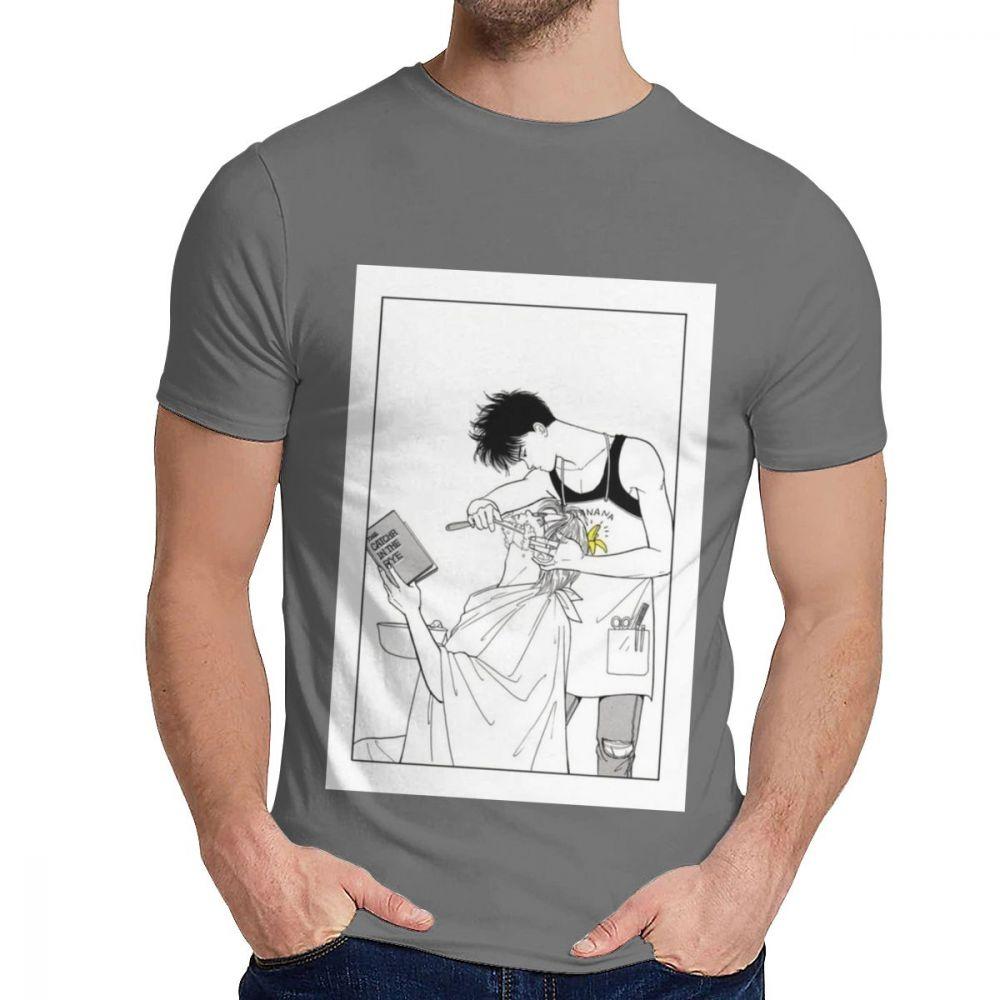 Harajuku Fish Anime Japanese Crime Ash Eiji Manga T Shirt For Man Crazy Organic Cotton