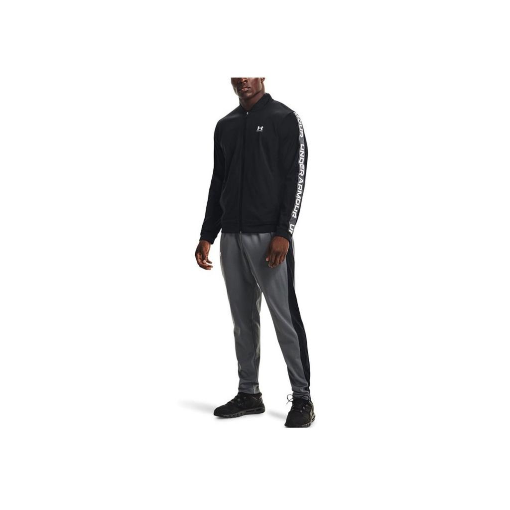 Under Armour Logo Patch Drawstring Knit Joggers Men Bottoms Grey 1366213-012