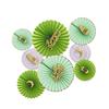 Pack of 8 Folding Paper Fan for Ramadans Parties Elegant Eid Celebration Decoration Weddings and Holiday Decorations