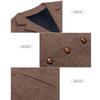 Men's Vests Tweed Suit Business Clothing for Men Striped Waistcoat Punk Vest Groomman Wedding Brown Black Grey Jacket Bleazer