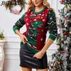 BITCED Christmas-themed Pullover Sweater with Halloween Costume Christmas Sweater