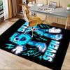 Electric Blue 67 Number Robot Chair Mat Office Carpet for Home Decor, Sofa Rug, Gift Idea for Any Room